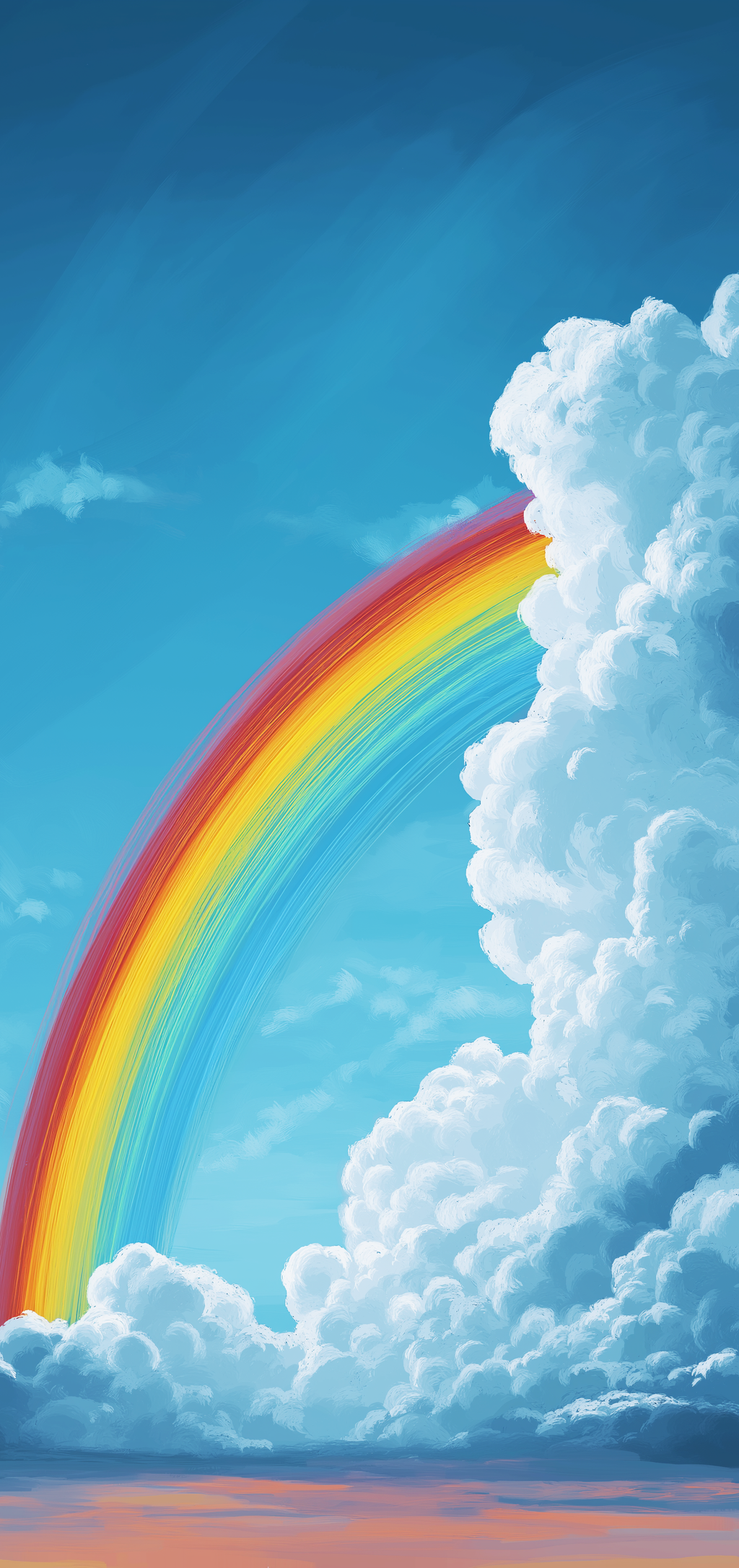 Billowing Cloud Rainbow Earrings