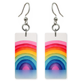 Nested Watercolor Rainbow Earrings
