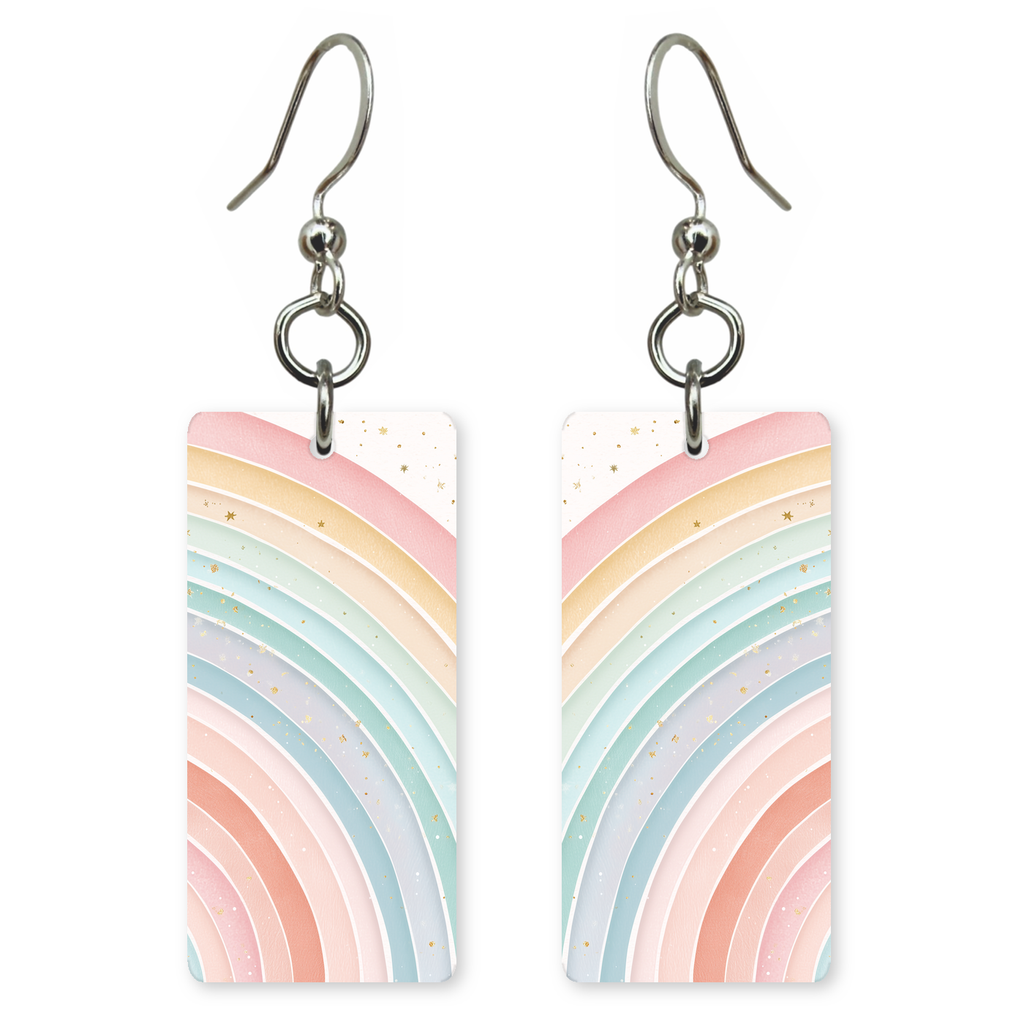 Pastel Rainbow Arcs Earrings