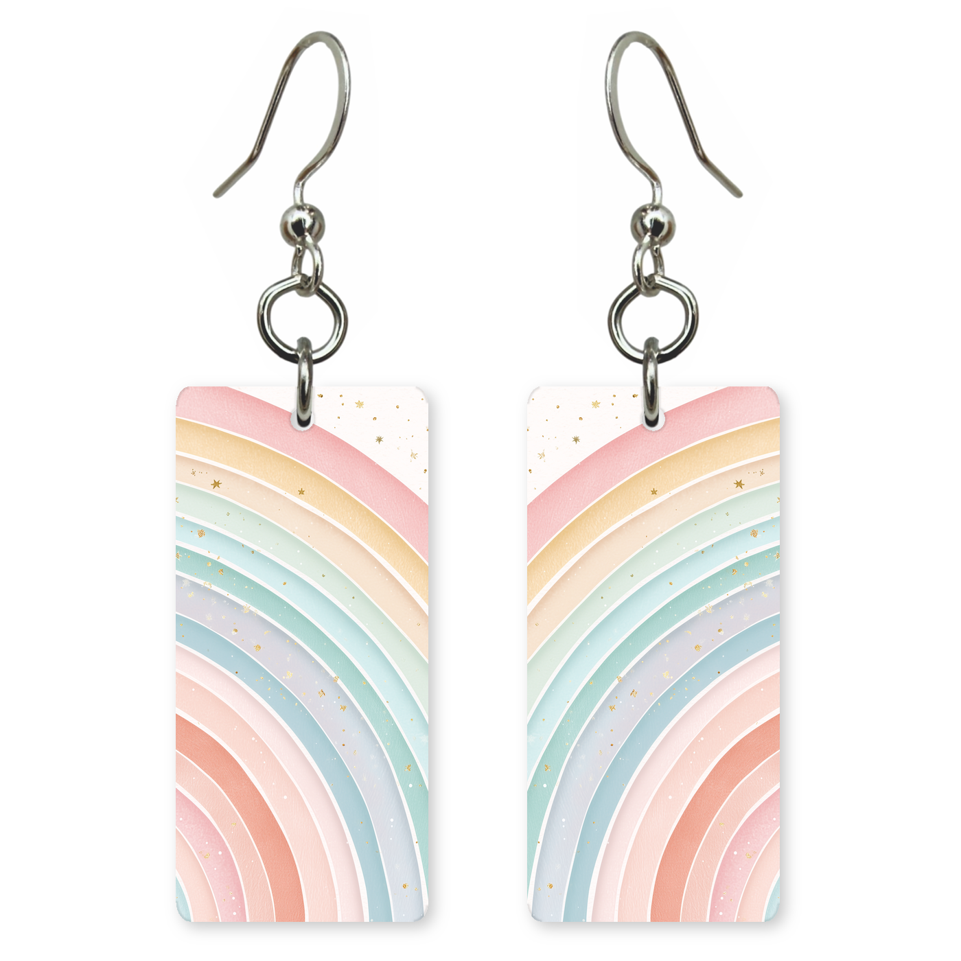 Pastel Rainbow Arcs Earrings