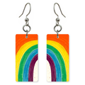 Textured Rainbow Curve Earrings