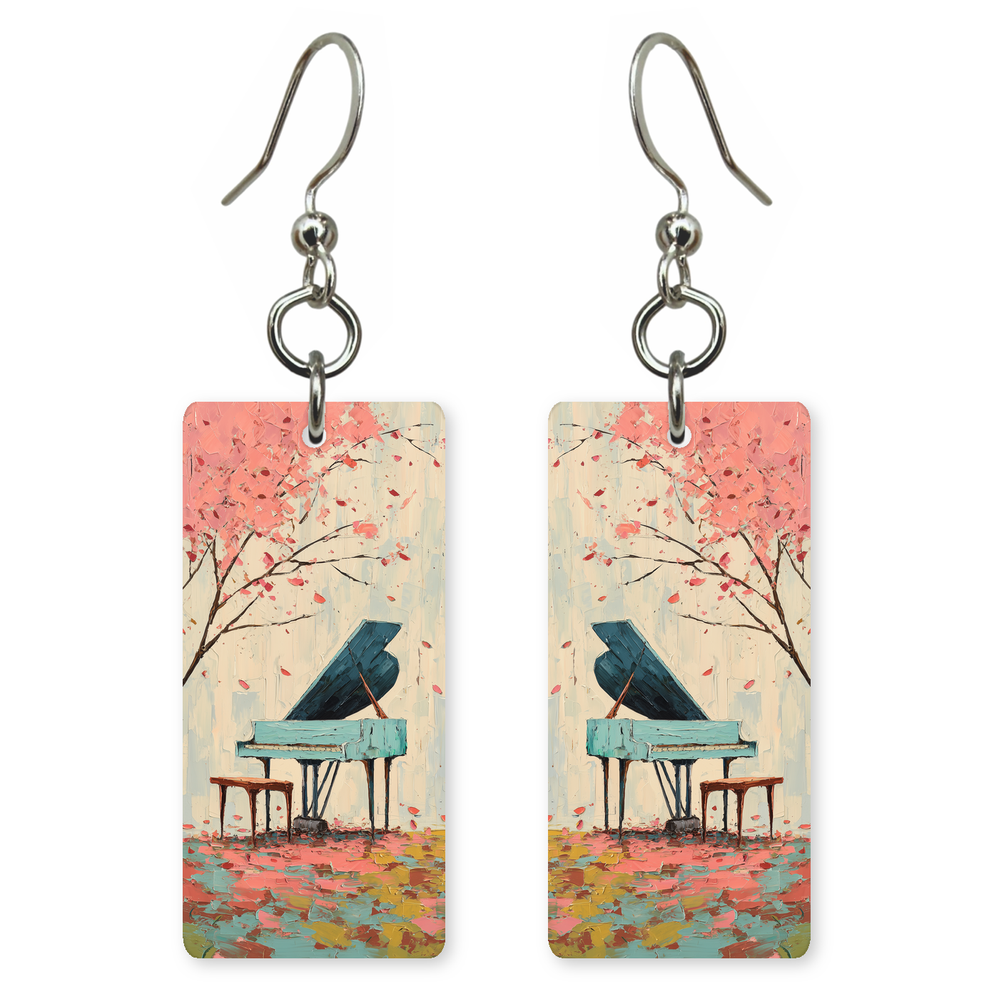 Cherry Blossom Piano Earrings