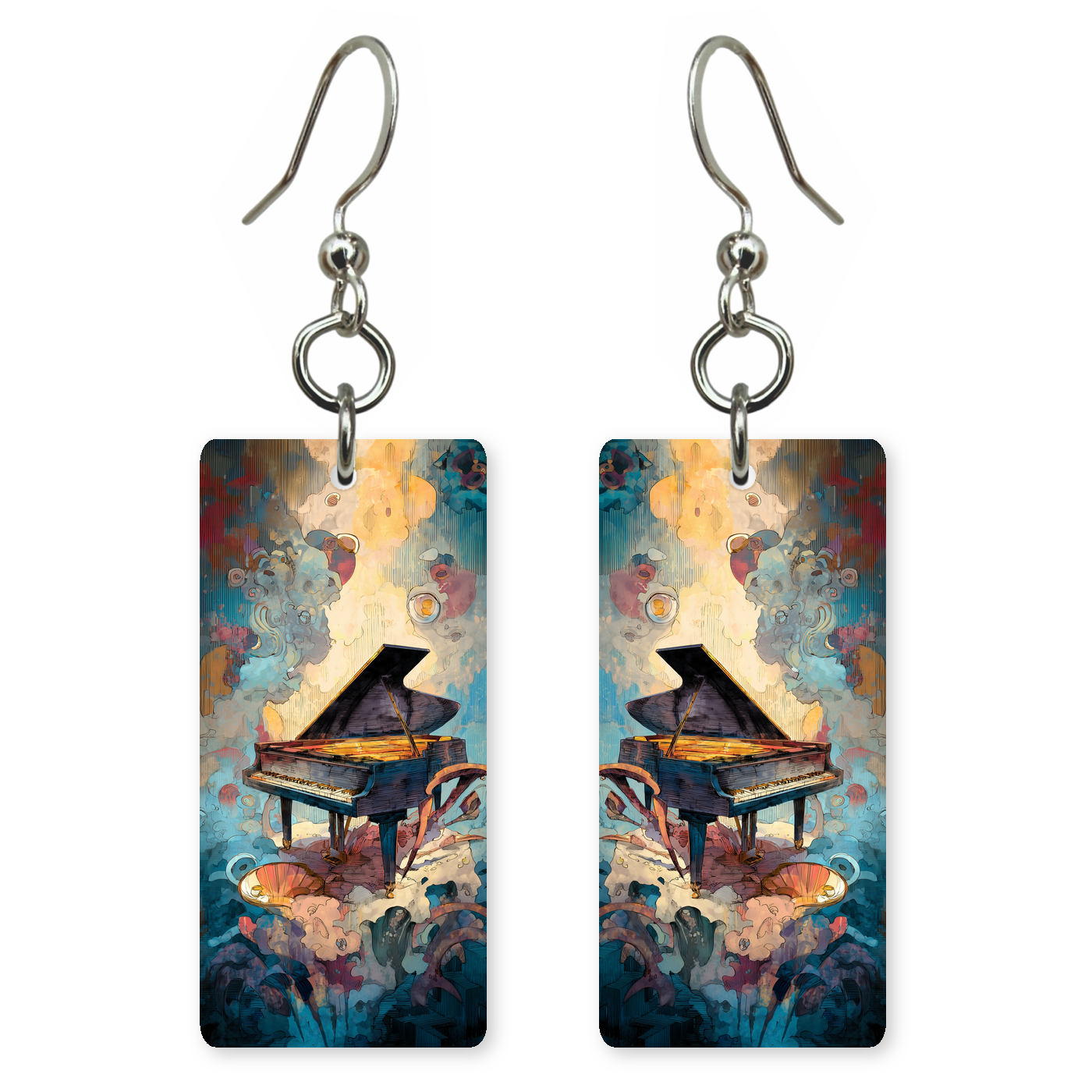 Dreamy Swirl Piano Earrings