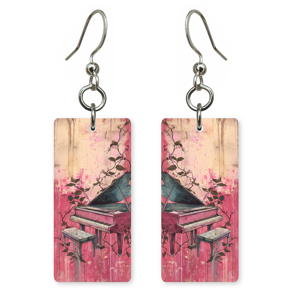 Rosy Vine Piano Earrings