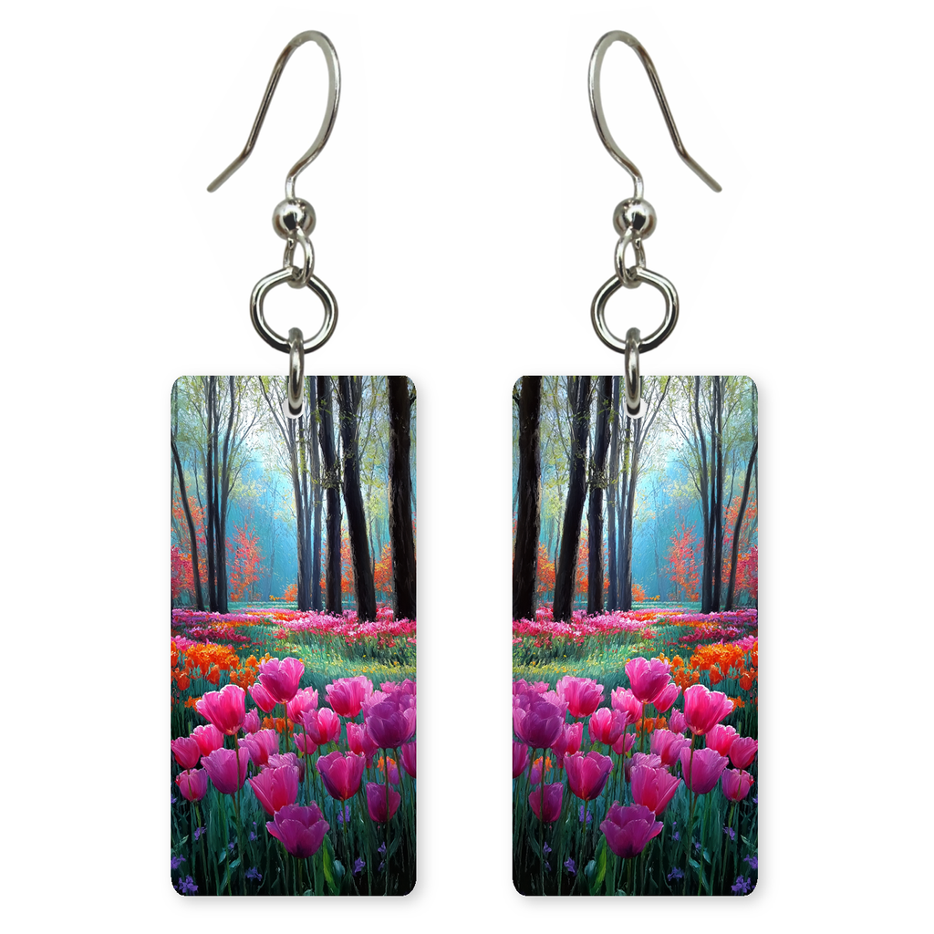 Forest Tulip Meadow Earrings