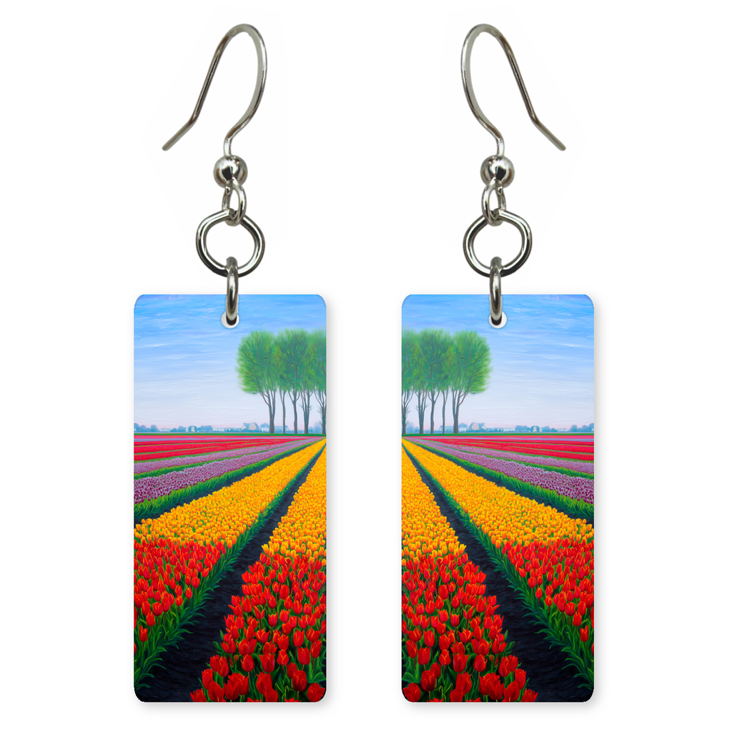 Sunlit Tulip Rows Earrings