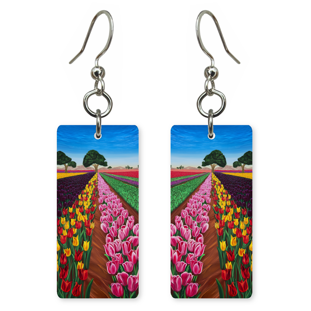 Rainbow Tulip Fields Earrings