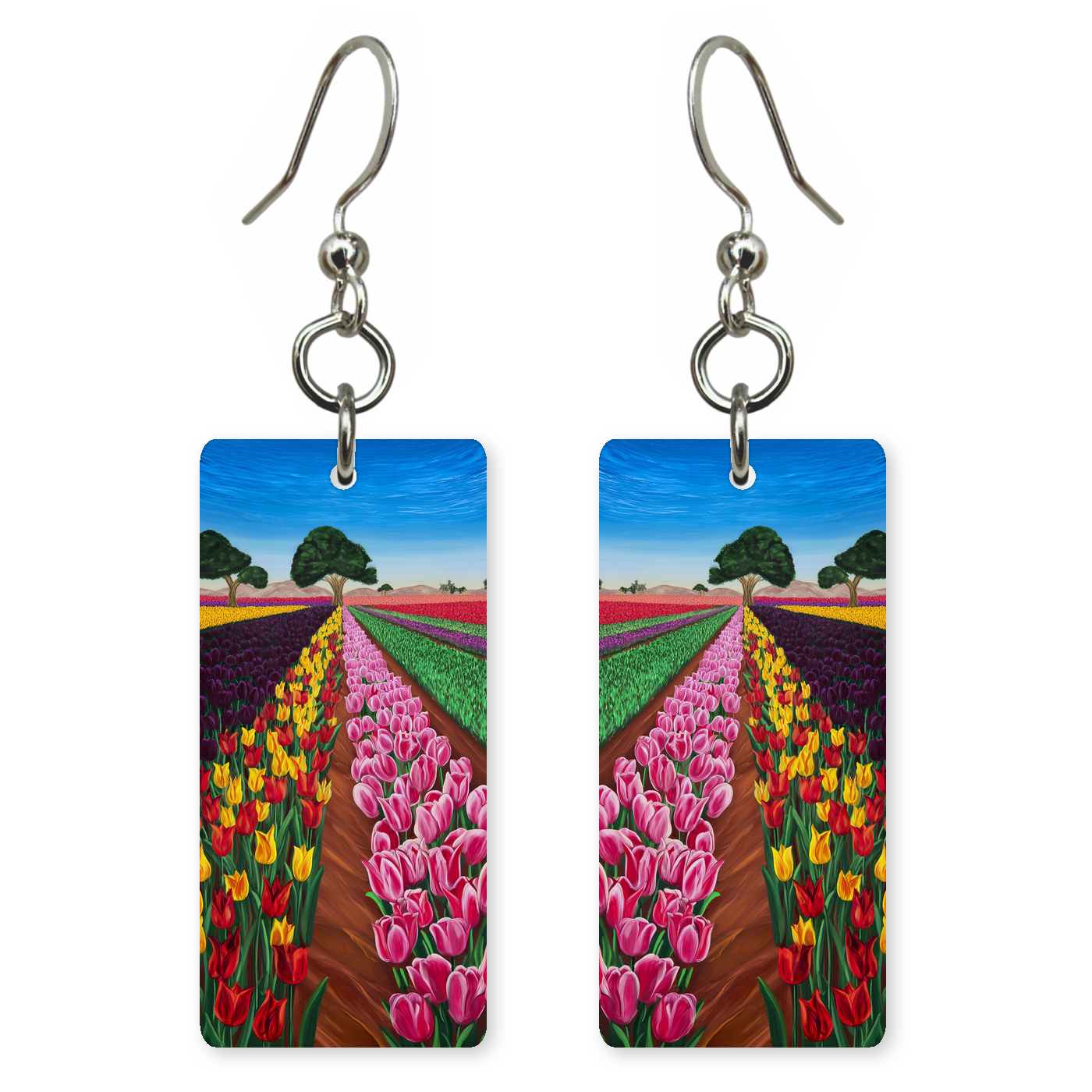 Rainbow Tulip Fields Earrings