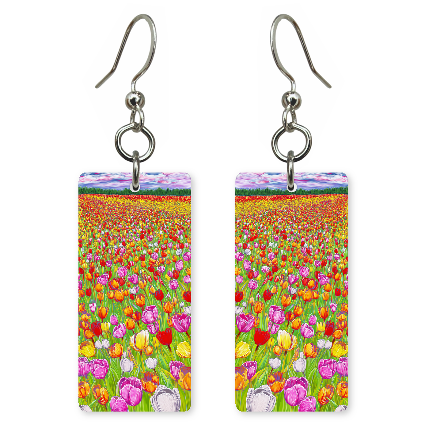 Vivid Tulip Field Earrings