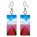 Crimson Tulip Path Earrings