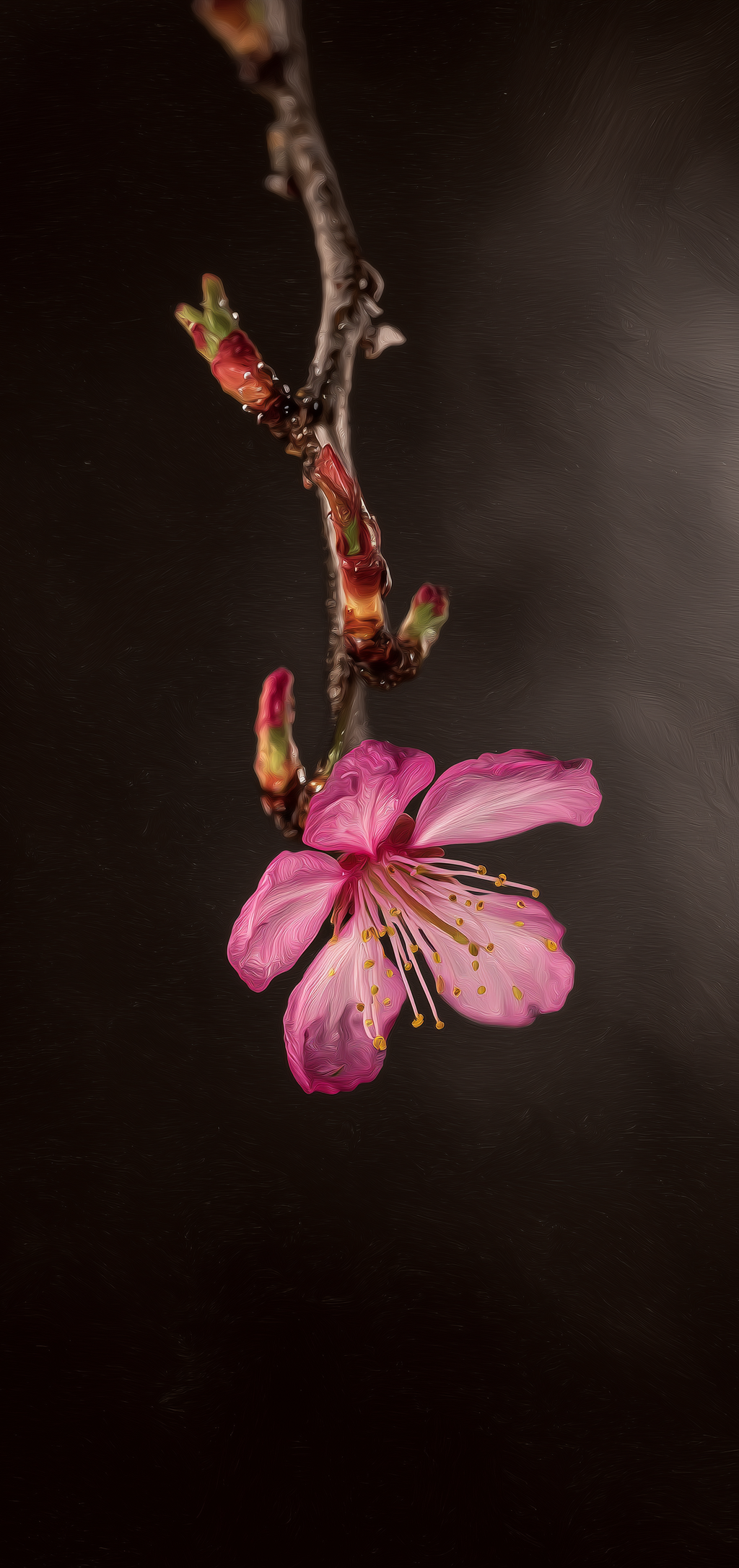 Midnight Blossom Branch Earrings