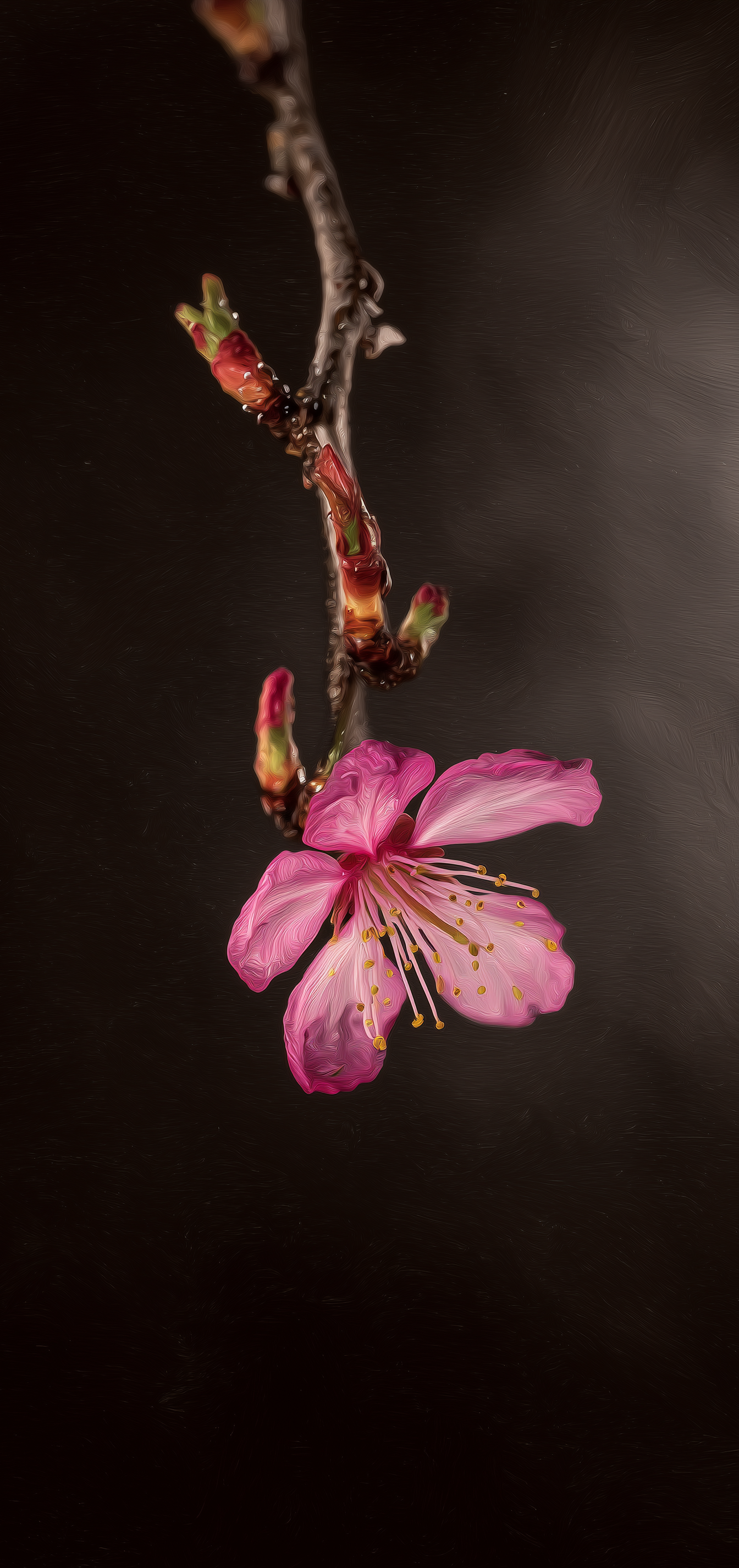 Midnight Blossom Branch Earrings