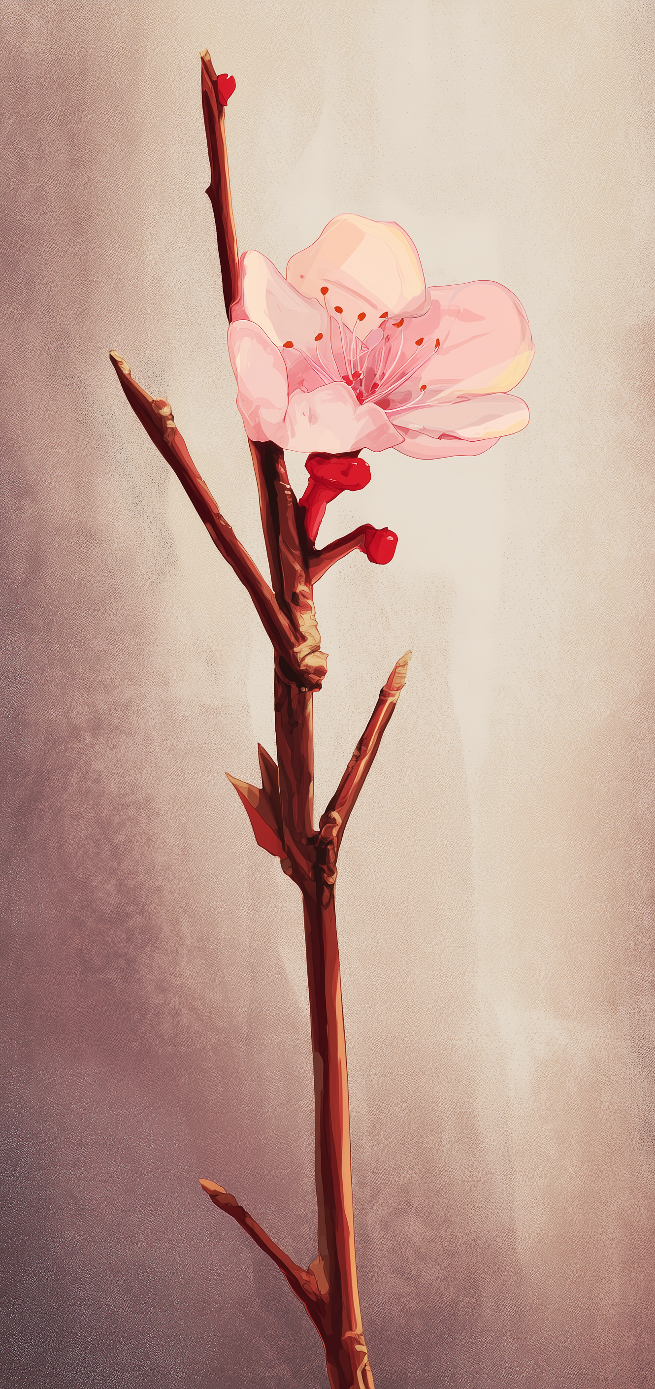 Soft Peach Blossom Earrings