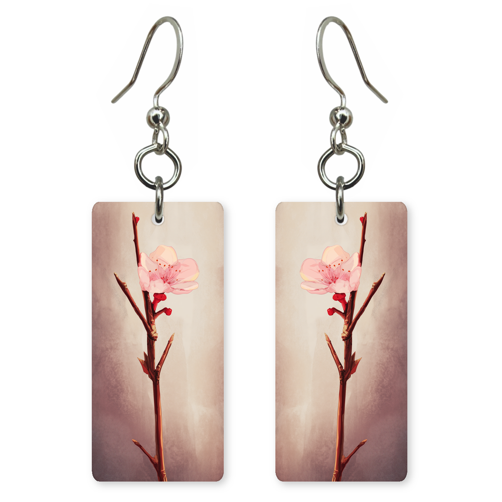 Soft Peach Blossom Earrings