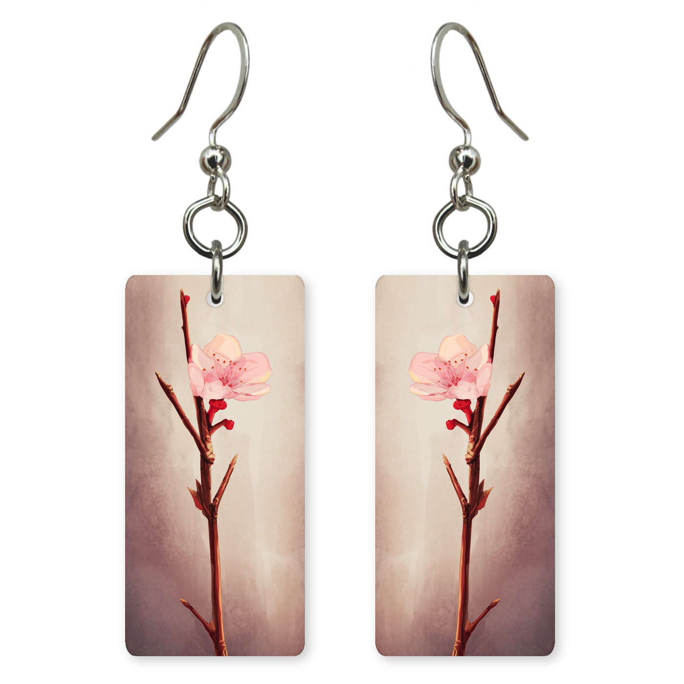 Soft Peach Blossom Earrings