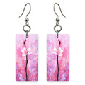Blush Painted Blossom Earrings