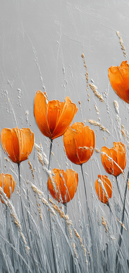 Amber Meadow Tulips Earrings
