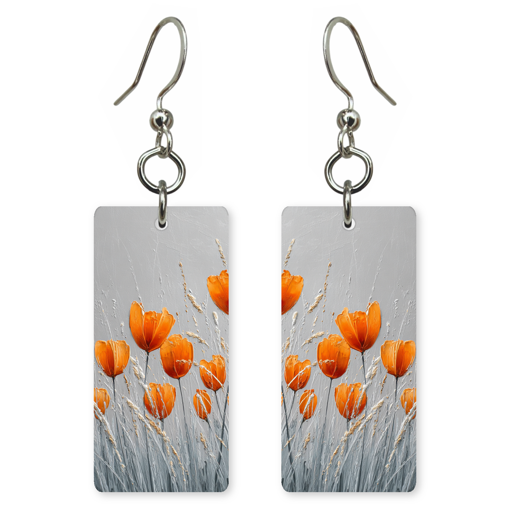 Amber Meadow Tulips Earrings