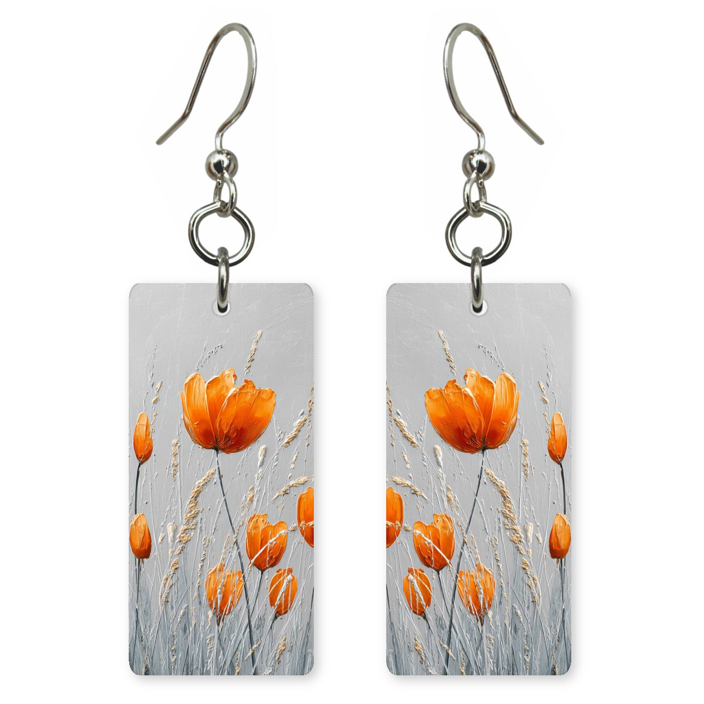 Amber Meadow Tulips Earrings | 8x15A