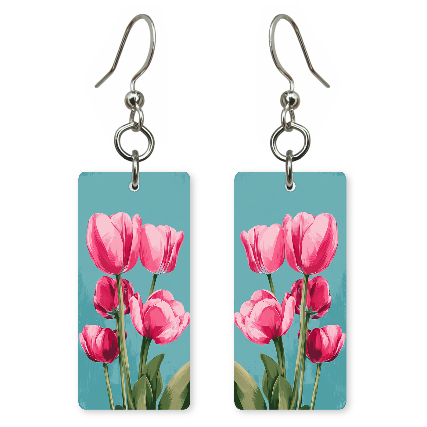 Pink Tulip Trio Earrings