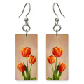 Sunset Orange Tulips Earrings