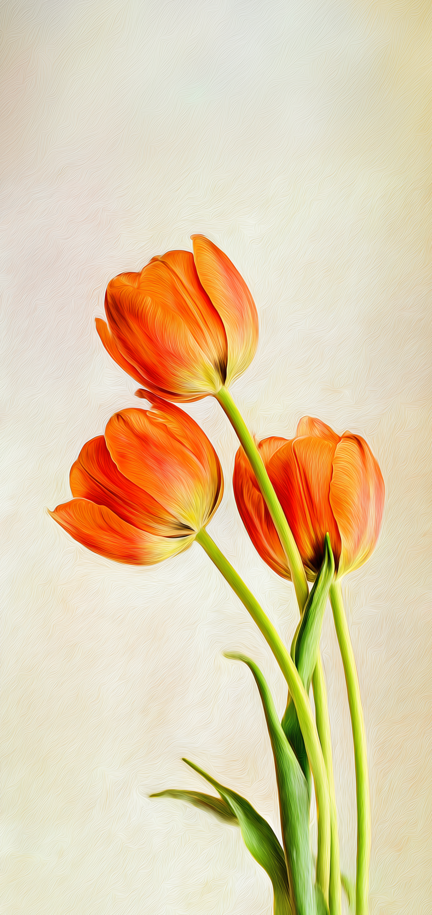 Tangerine Tulip Bunch Earrings