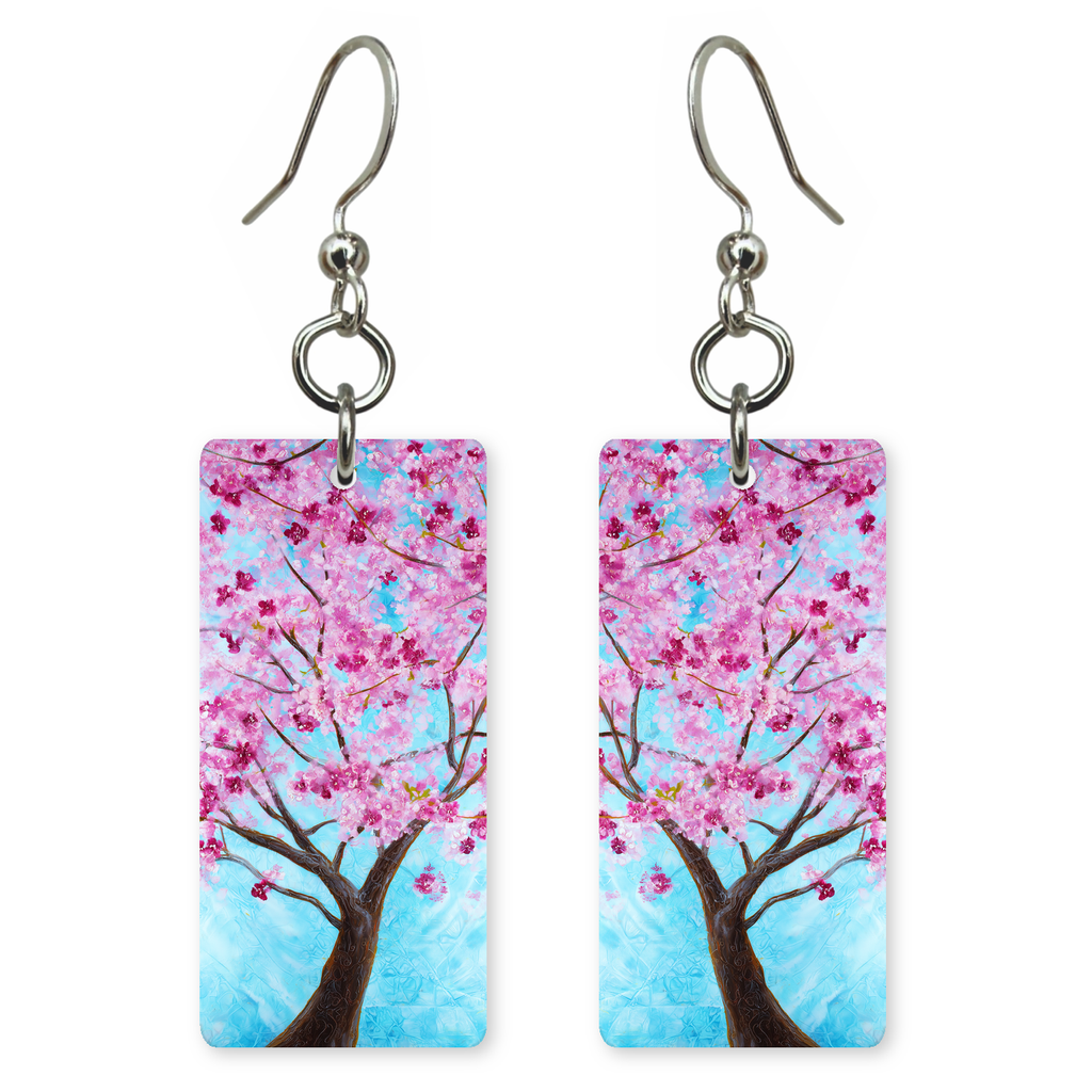 Blue Sky Cherry Earrings