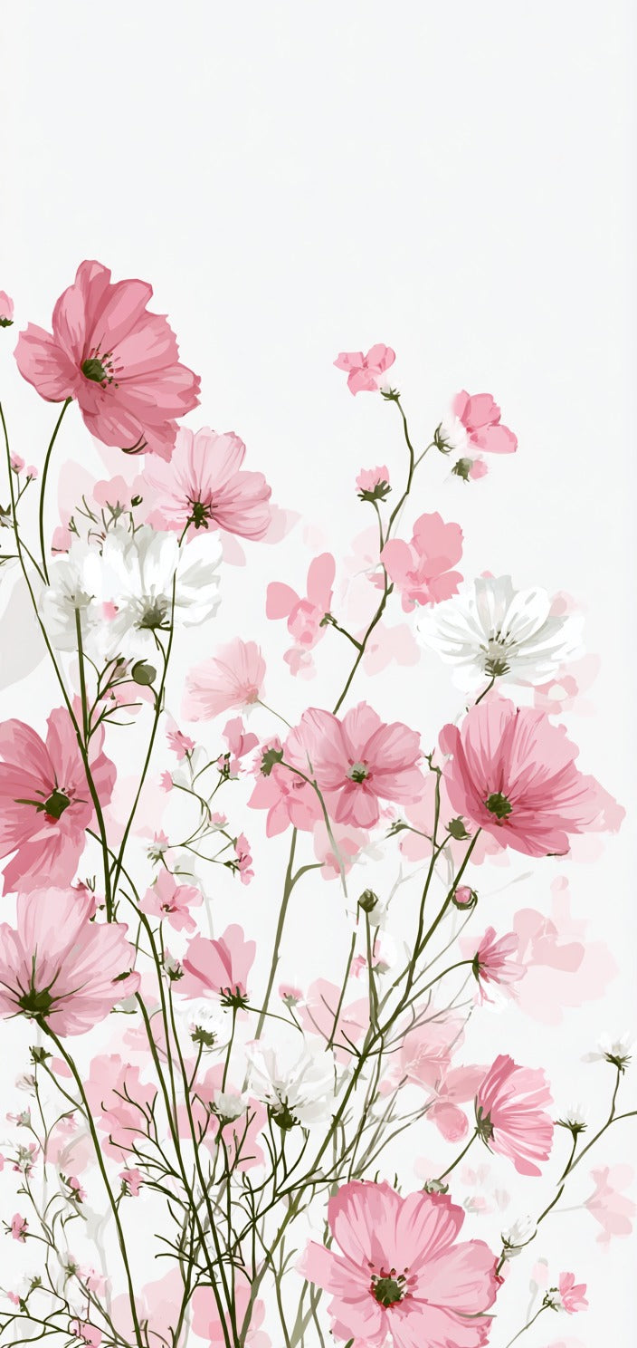 Pink Cosmos Bloom Earrings | 8x17A