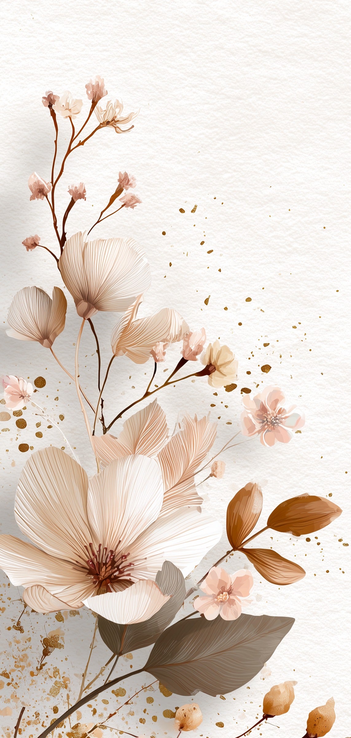 Blush Botanical Branch Earrings | 8x17F