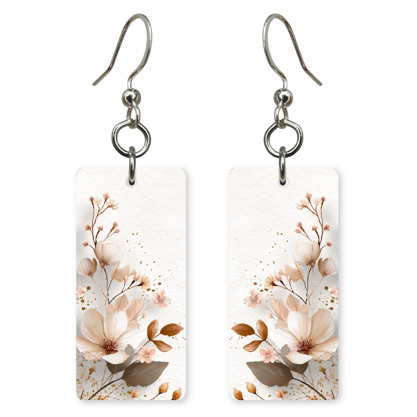 Blush Botanical Branch Earrings | 8x17F