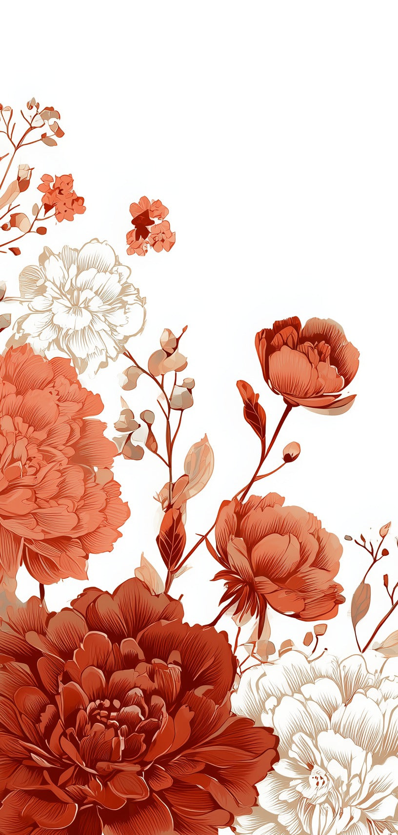 Coral Blossom Corner Earrings | 8x17H