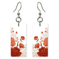 Coral Blossom Corner Earrings | 8x17H