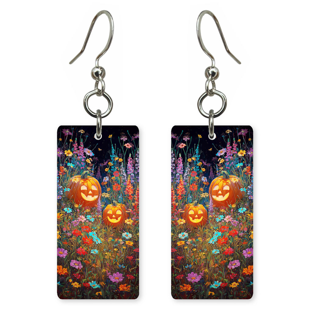 Jack-o-Lantern Wildflowers Earrings