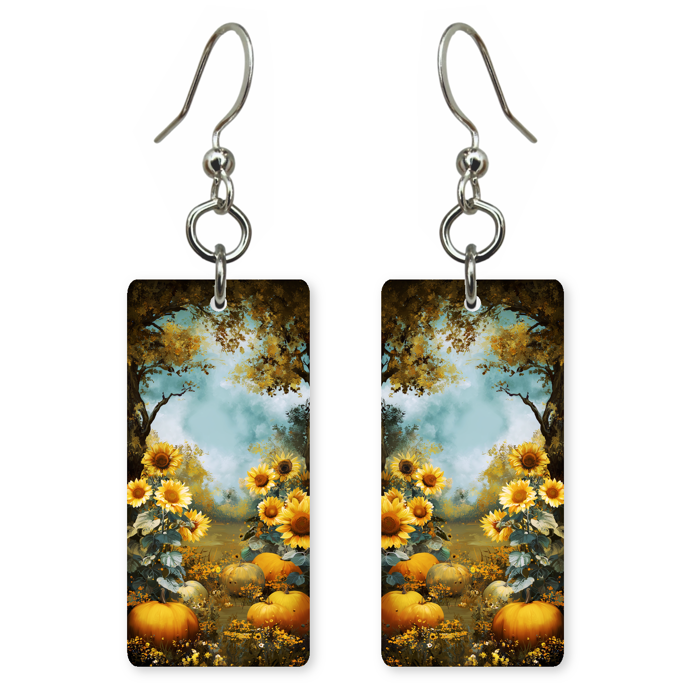 Sunflower Pumpkin Grove Earrings