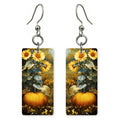 Sunflower Pumpkin Grove Earrings | 8x18C