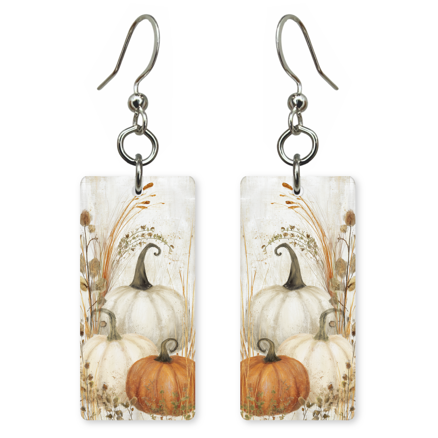 Rustic Pumpkin Still Life Earrings