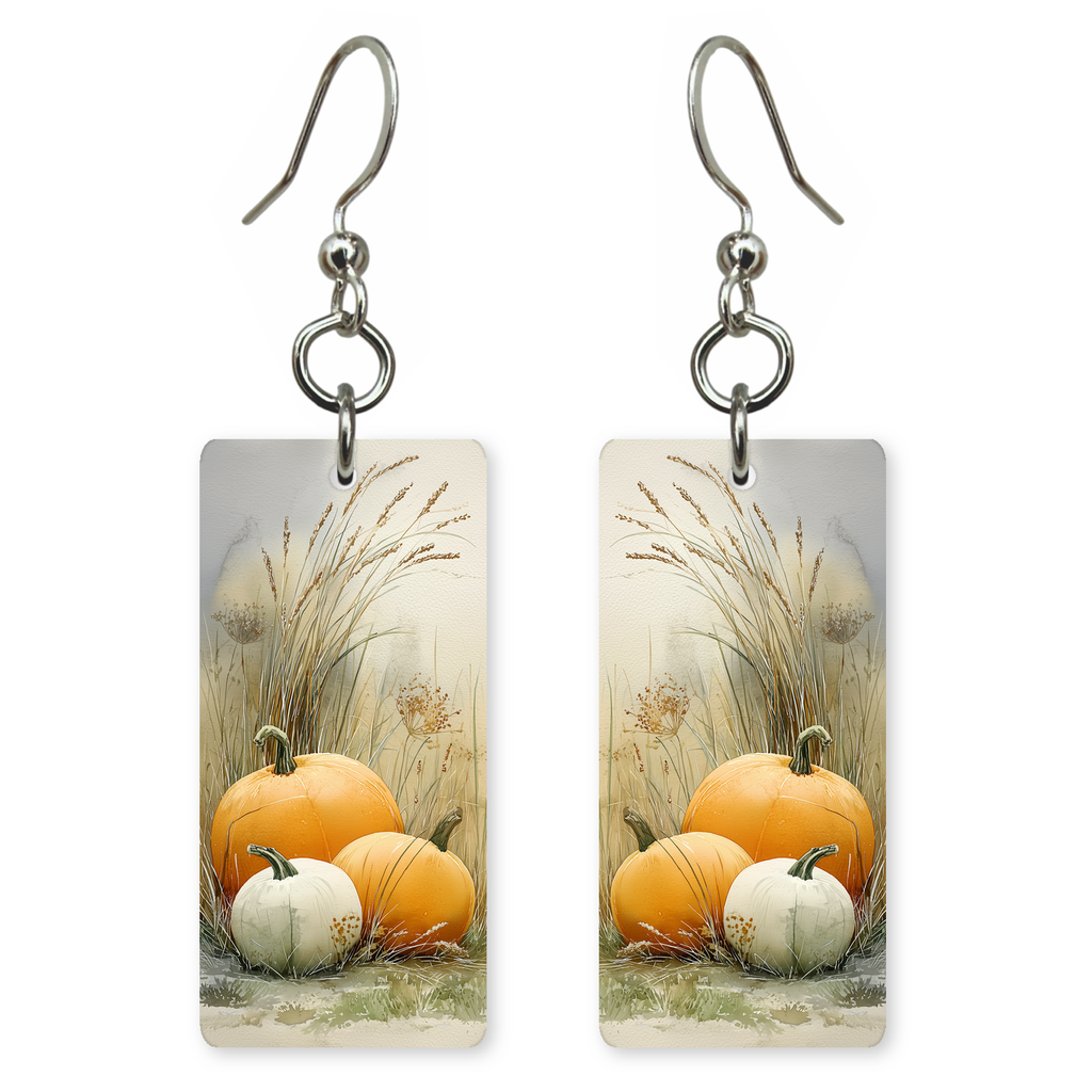 Golden Pumpkin Harvest Earrings
