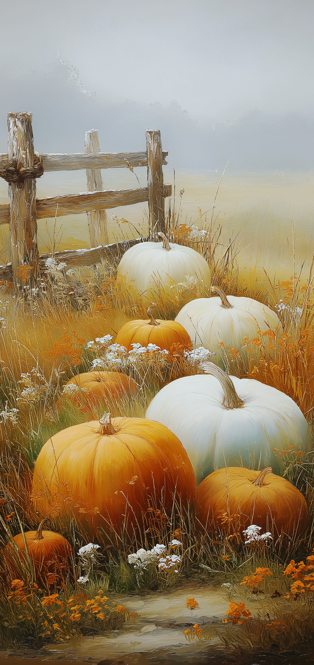 Pumpkin Field Fence Earrings