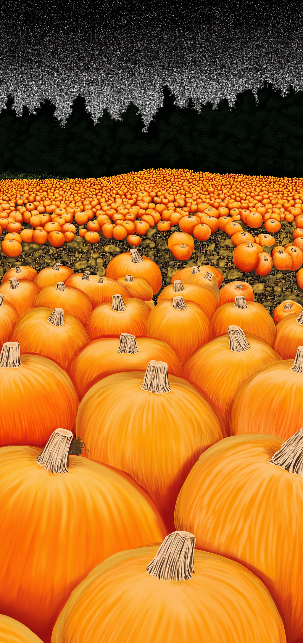 Folk Pumpkin Field Earrings