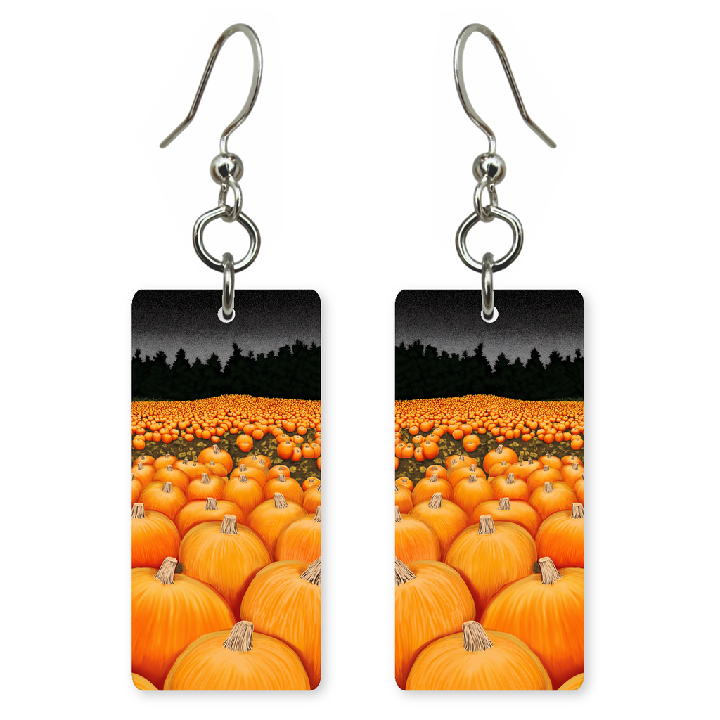 Folk Pumpkin Field Earrings