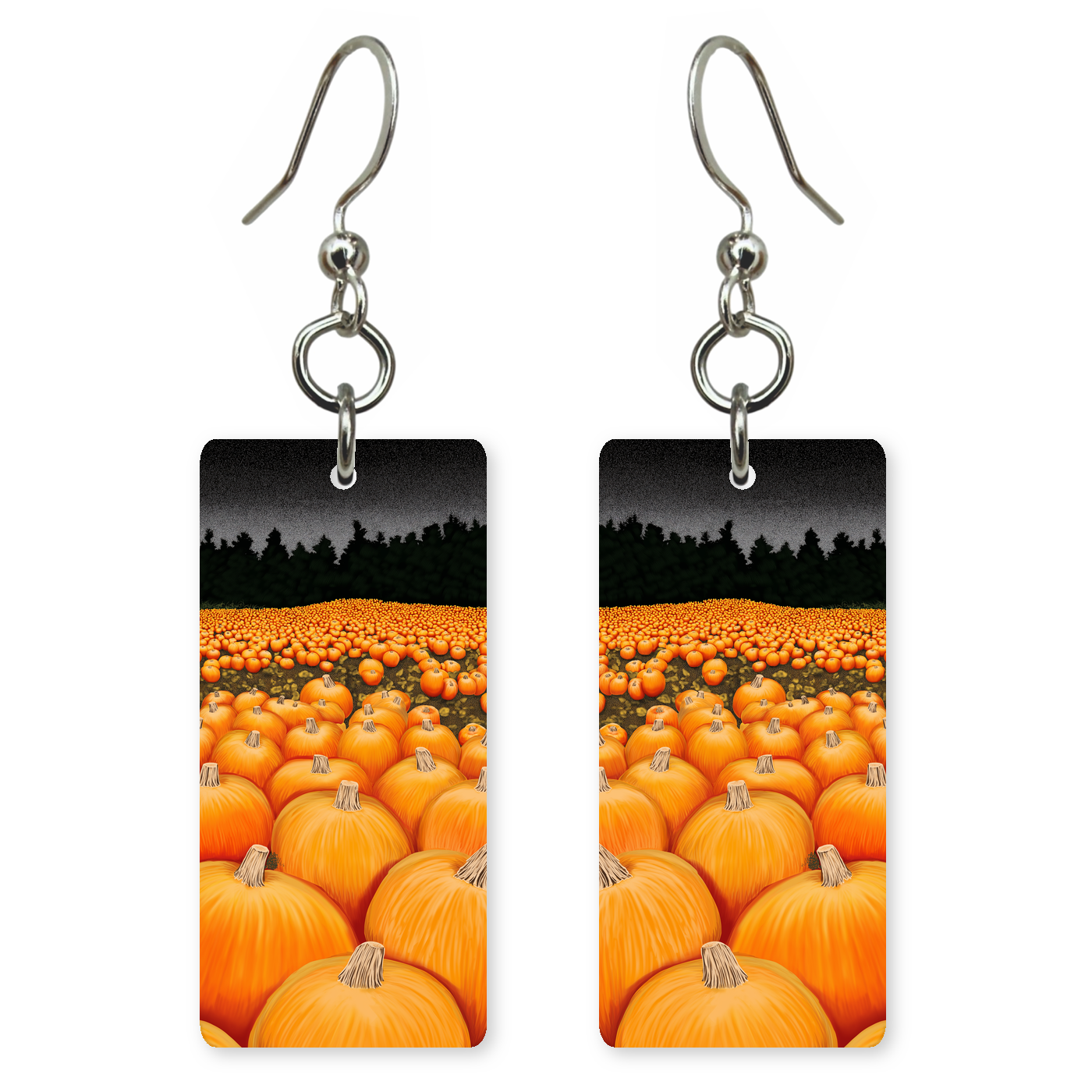 Folk Pumpkin Field Earrings