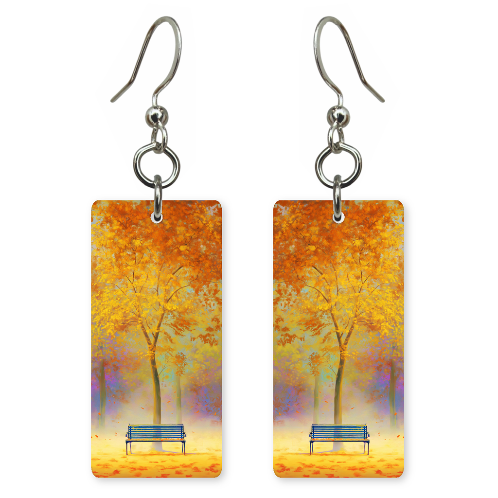 Blue Bench Autumn Earrings