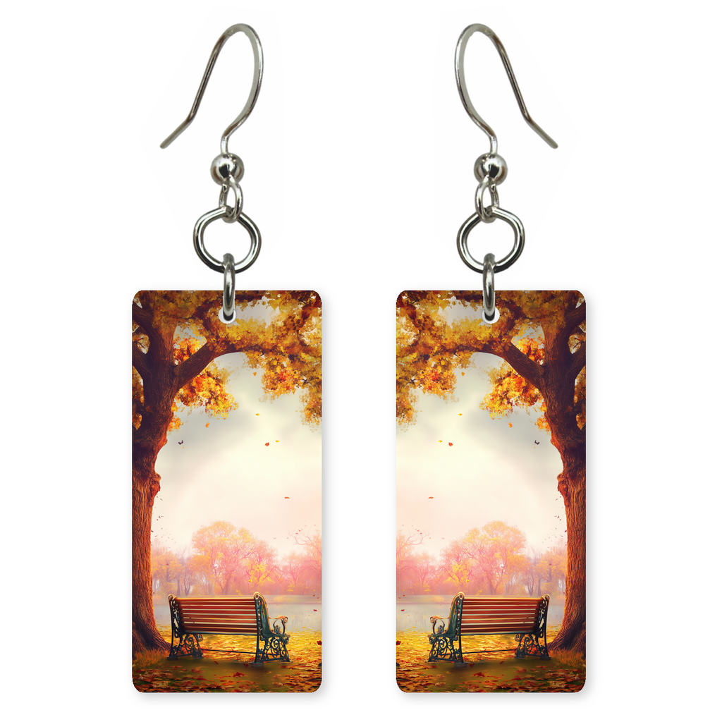 Sunlit Oak Bench Earrings