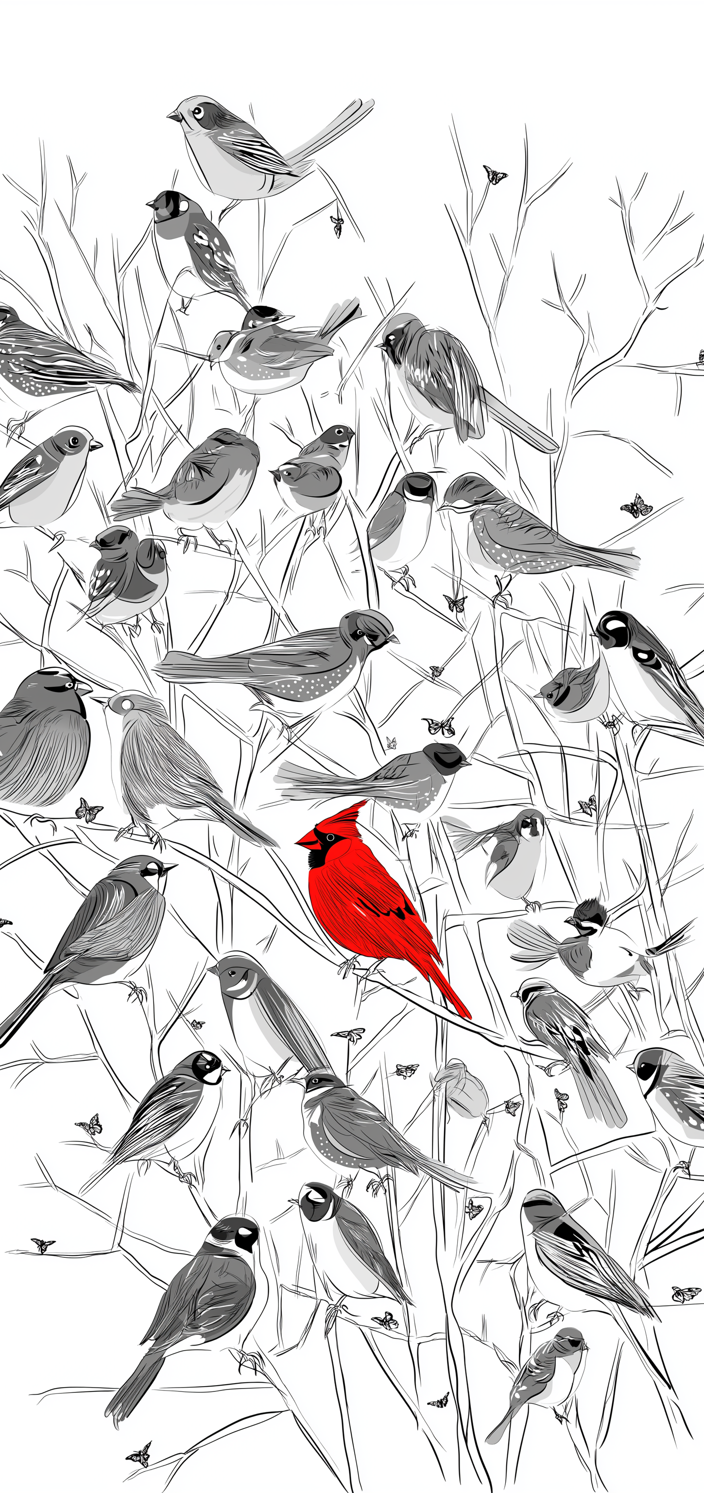 Lone Cardinal Earrings