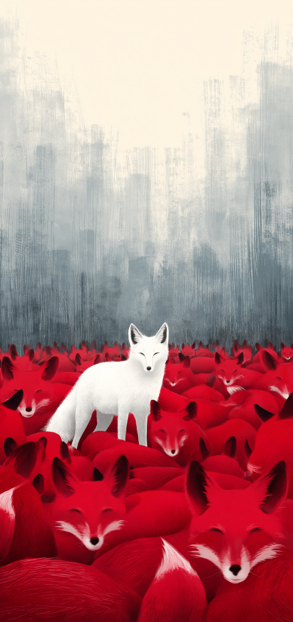 Lone White Fox Earrings