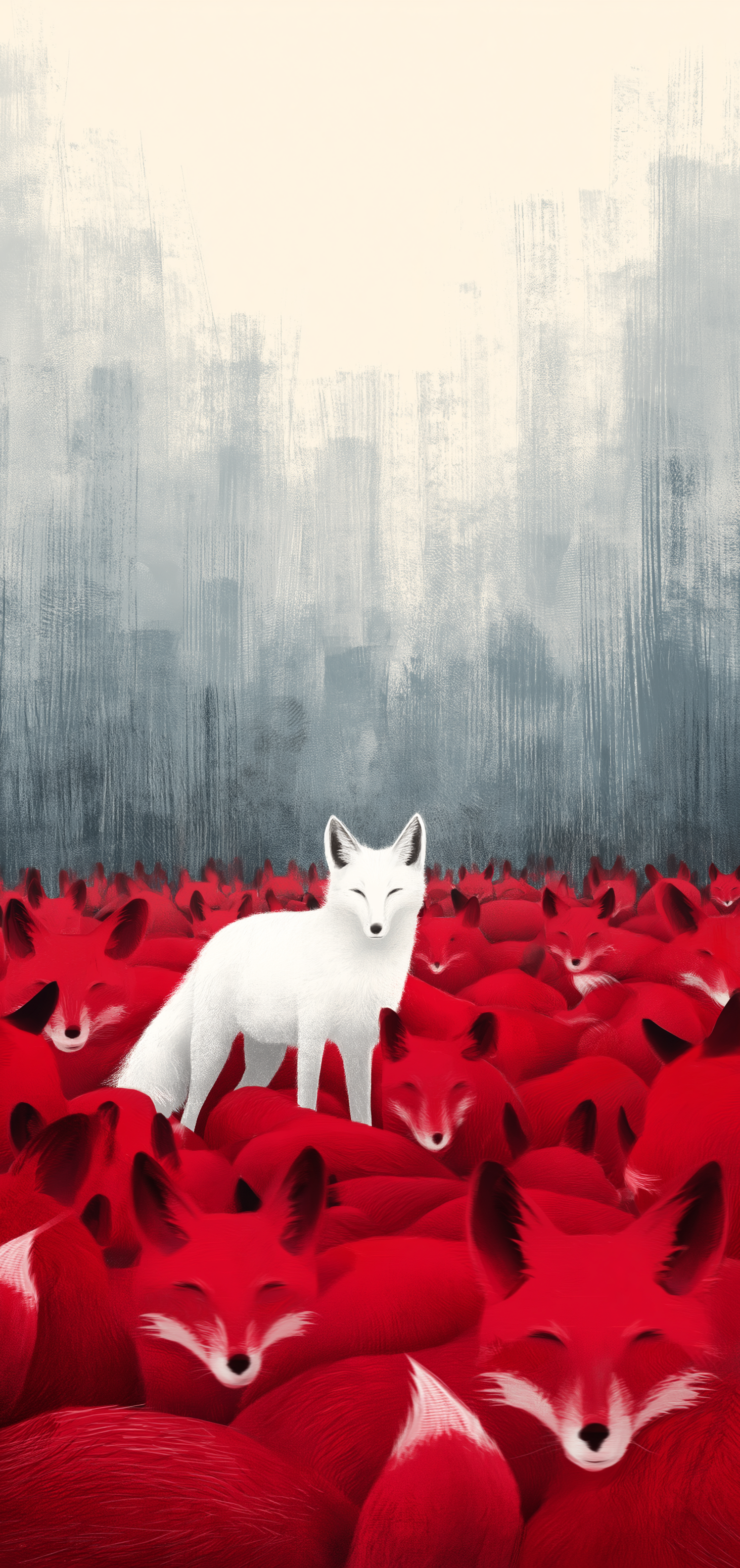 Lone White Fox Earrings