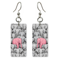 Pink Elephant Earrings
