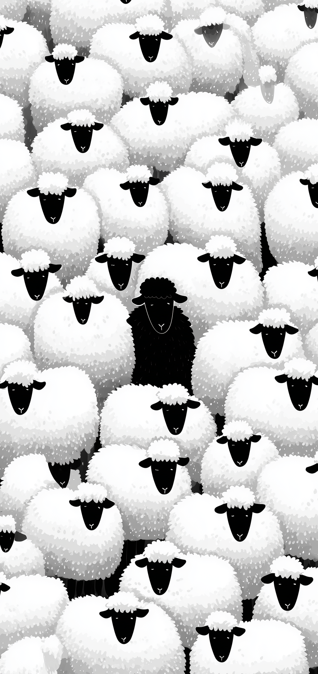 Lone White Sheep Earrings