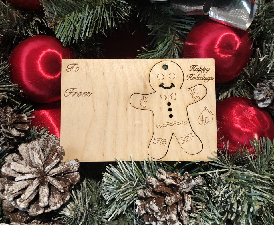 Gingerbread Man Holiday Card with Pop-Out Ornament #9009