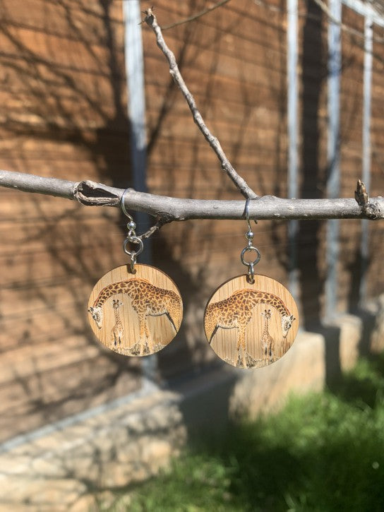Giraffe Bamboo Earrings #901